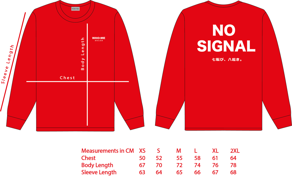 Longsleeve  "No Signal" Red